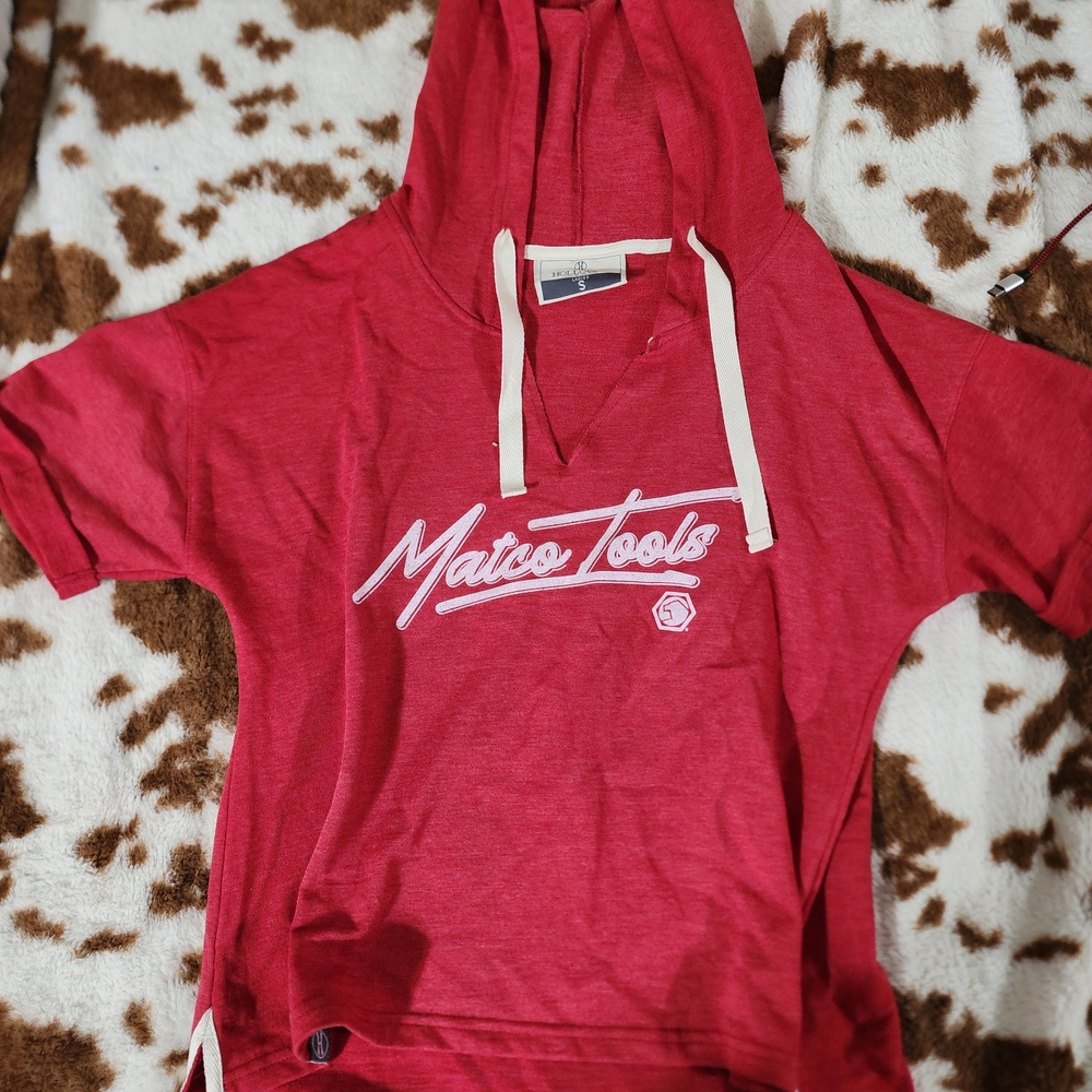 Holloway Red Hoodie with White Accents